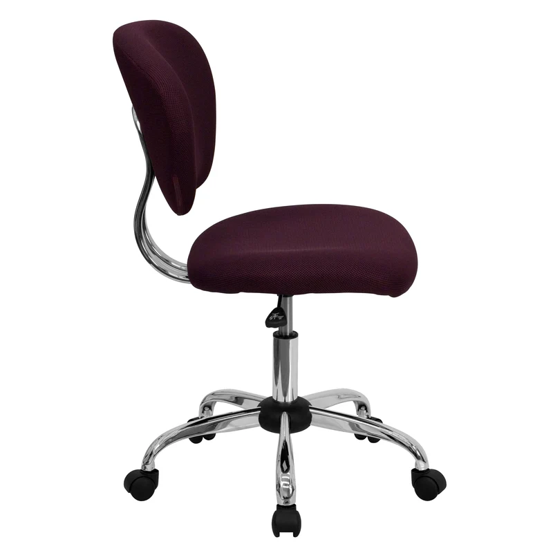 Mid-Back Mesh Padded Swivel Task Office Chair with Chrome Base