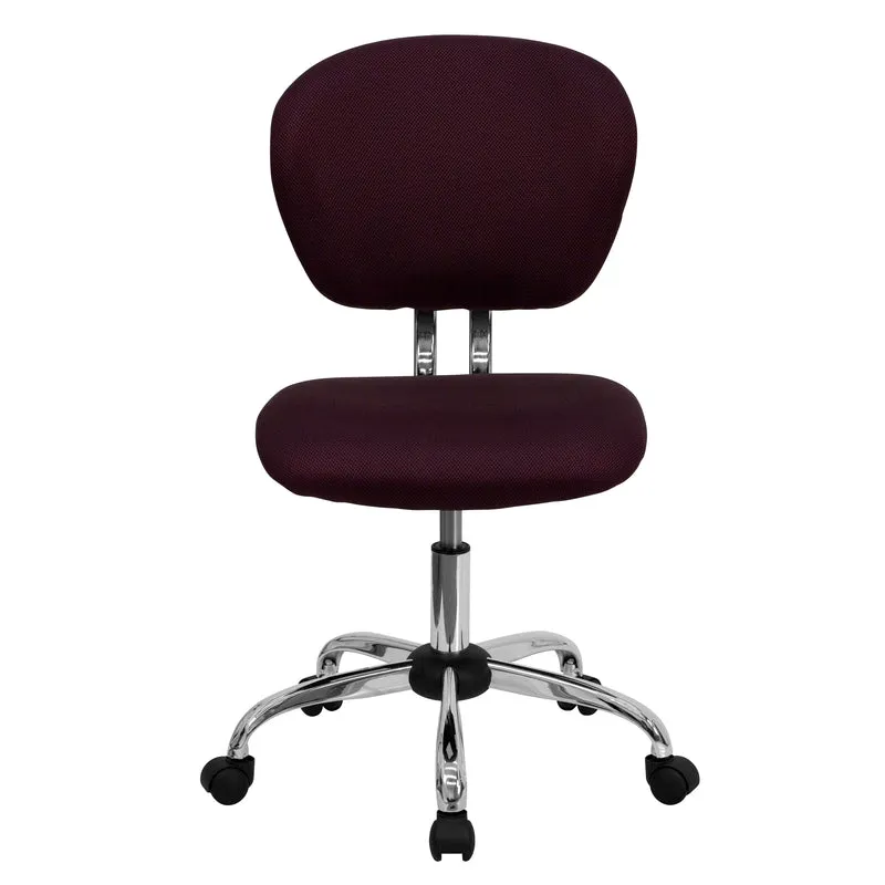 Mid-Back Mesh Padded Swivel Task Office Chair with Chrome Base
