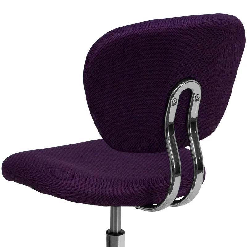 Mid-Back Mesh Padded Swivel Task Office Chair with Chrome Base