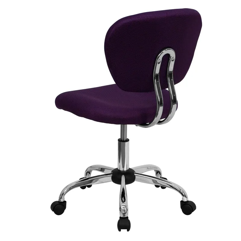 Mid-Back Mesh Padded Swivel Task Office Chair with Chrome Base