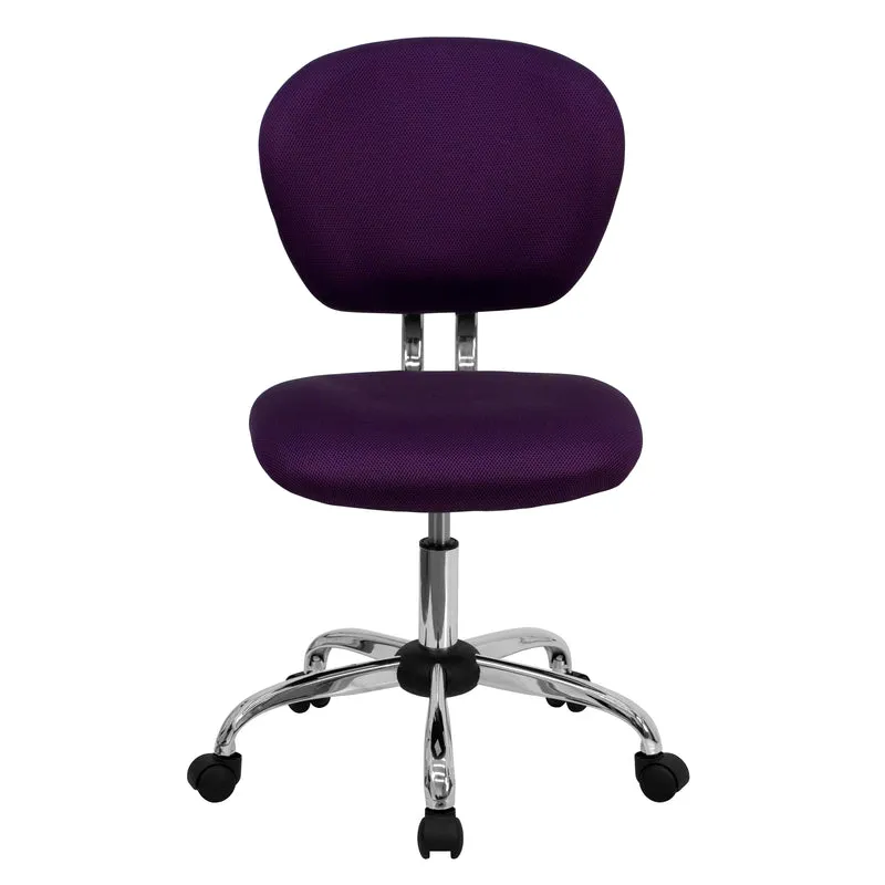 Mid-Back Mesh Padded Swivel Task Office Chair with Chrome Base