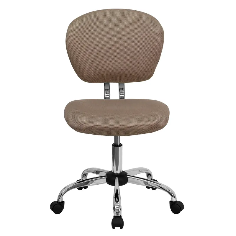 Mid-Back Mesh Padded Swivel Task Office Chair with Chrome Base