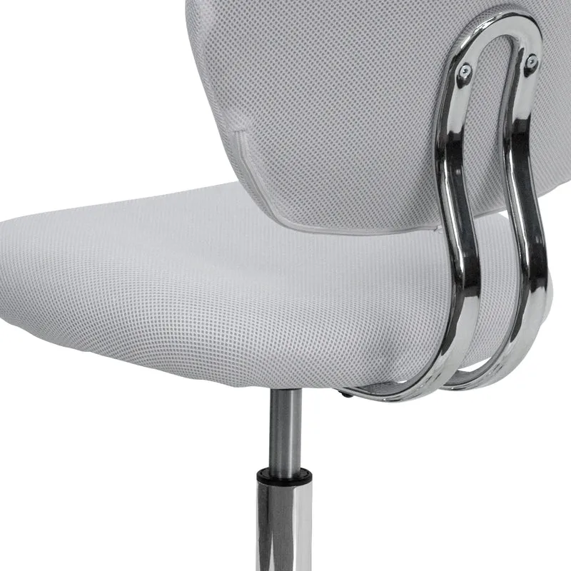 Mid-Back Mesh Padded Swivel Task Office Chair with Chrome Base