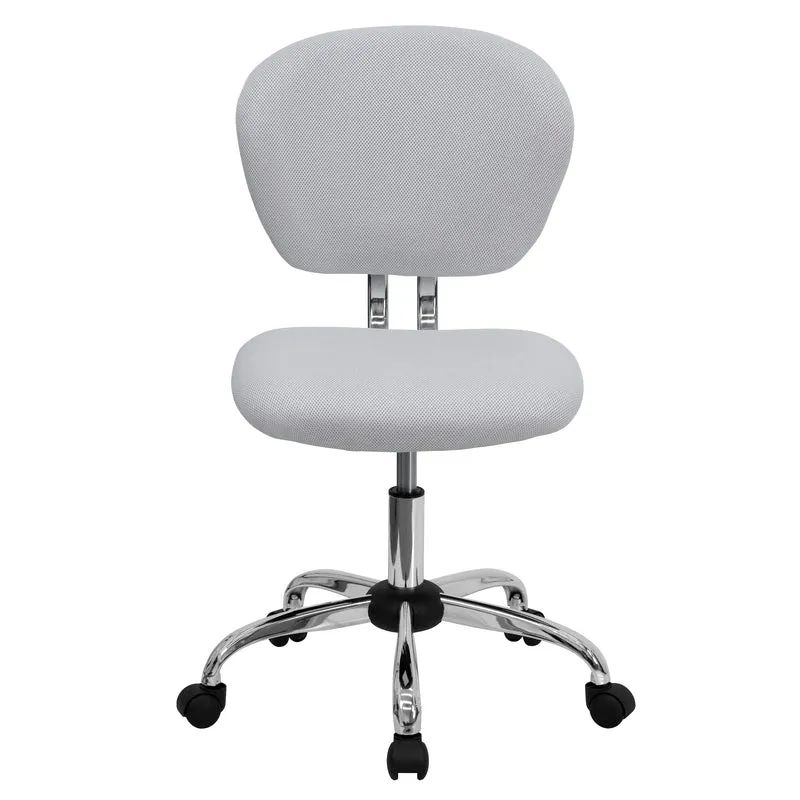 Mid-Back Mesh Padded Swivel Task Office Chair with Chrome Base