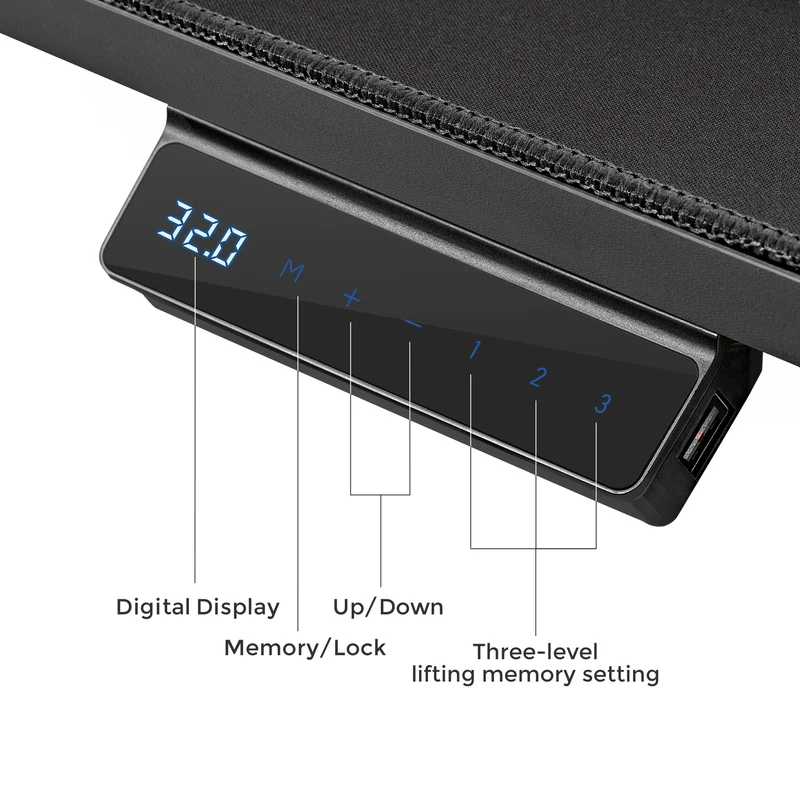 Aero Pro Wing Shaped Standing Desk (63"x23")