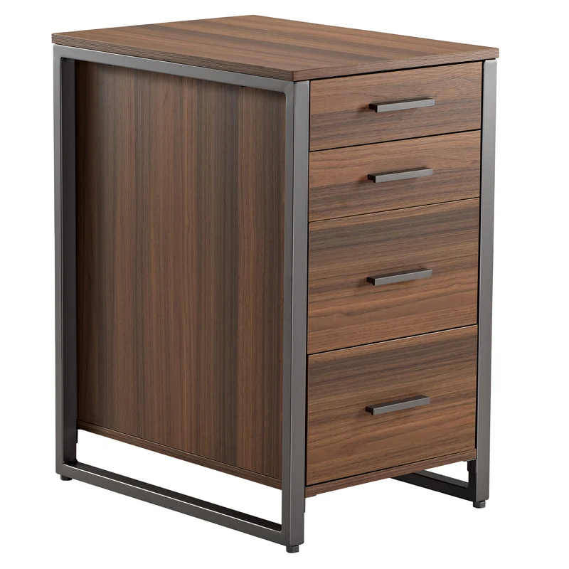 28" File Storage Cabinet With Office Four-Drawers, Walnut
