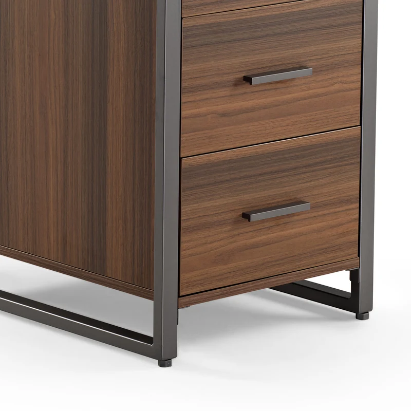 28" File Storage Cabinet With Office Four-Drawers, Walnut
