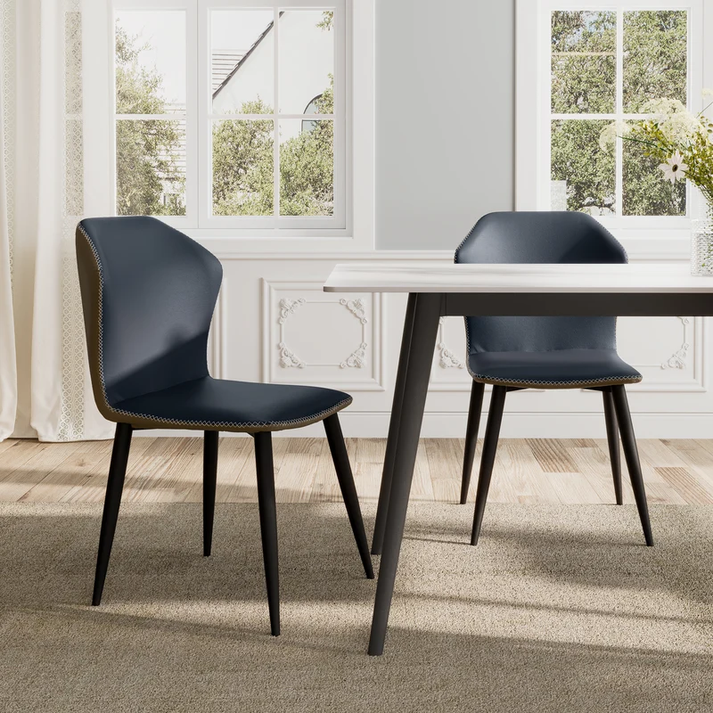 [Coming Soon]Elysian, Upholstered Dining Side Chairs Set of 2, Blue