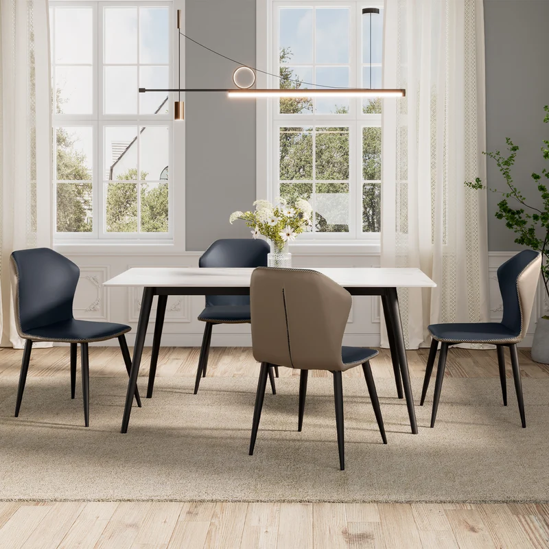 [Coming Soon]Elysian, Upholstered Dining Side Chairs Set of 2, Blue