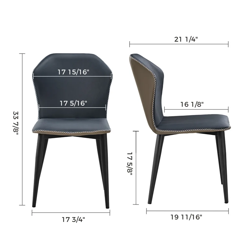 [Coming Soon]Elysian, Upholstered Dining Side Chairs Set of 2, Blue