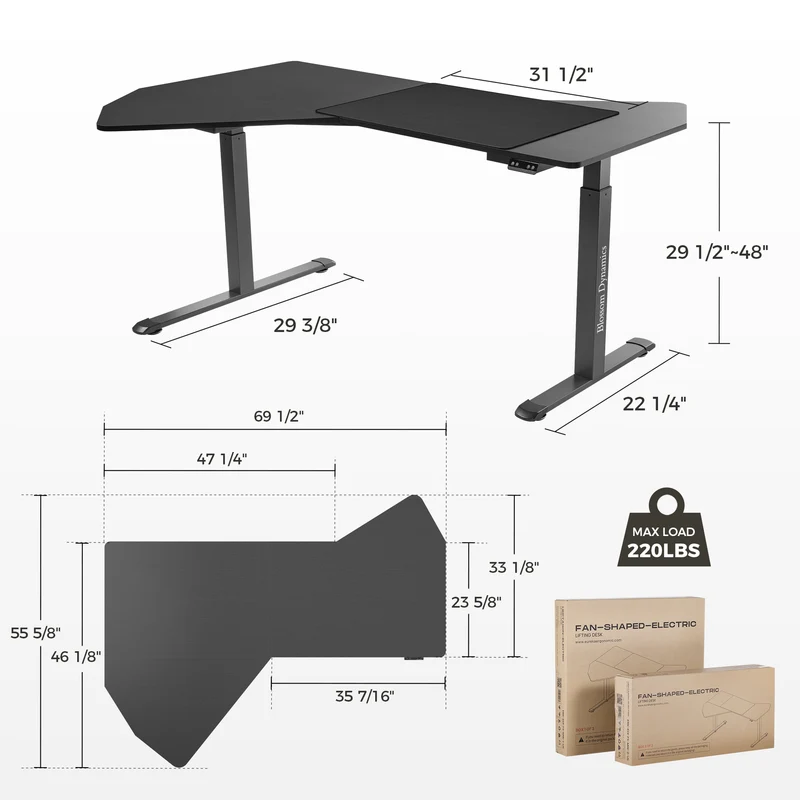 Blossom Dynamics® Office Standing Desk (70"x46")