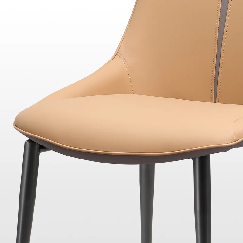Couture, Upholstered Dining Side Chairs Set of 2, Turmeric & Gray
