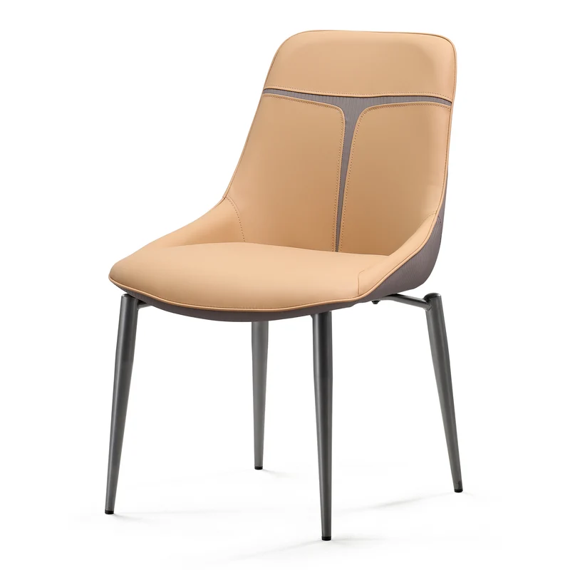 Couture, Upholstered Dining Side Chairs Set of 2, Turmeric & Gray
