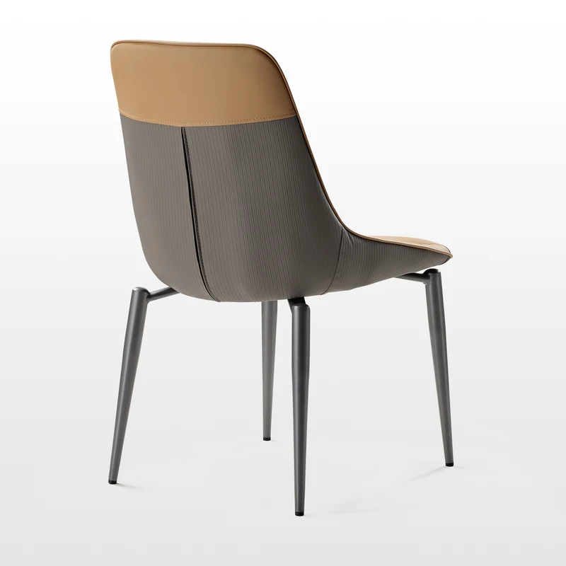 Couture, Upholstered Dining Side Chairs Set of 2, Turmeric & Gray