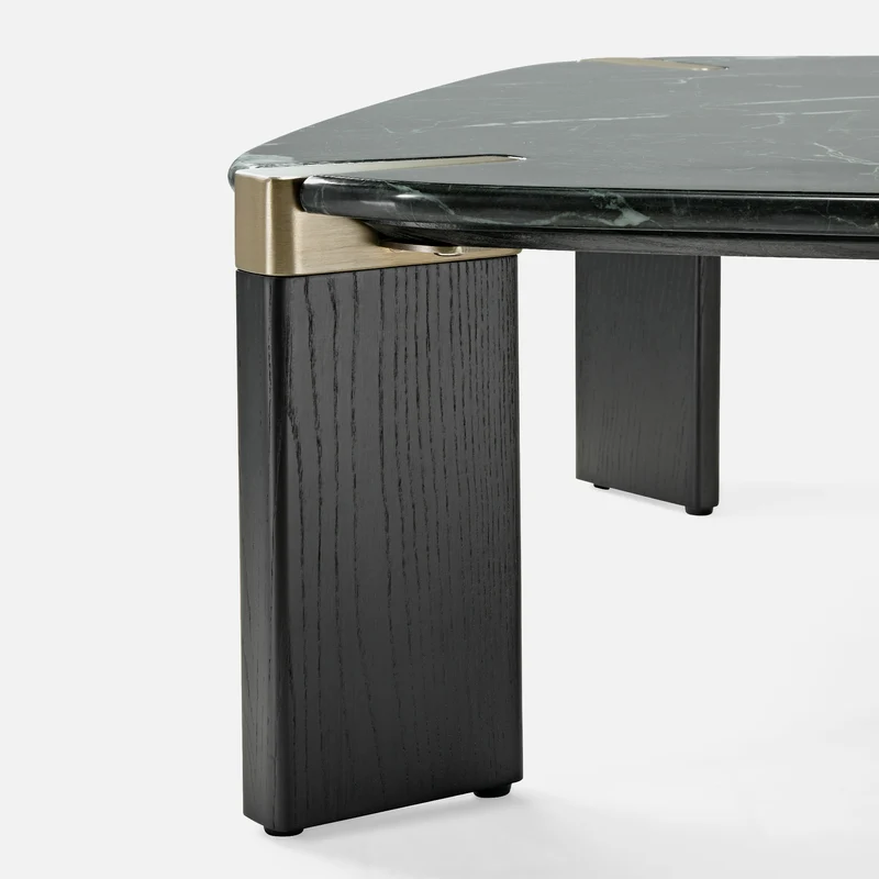 39" Prada Green Rectangle Coffee Table with Side Table Set