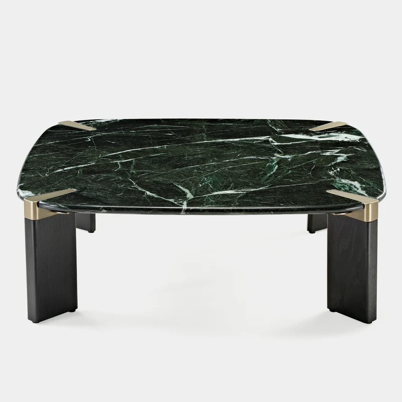 39" Prada Green Rectangle Coffee Table with Side Table Set
