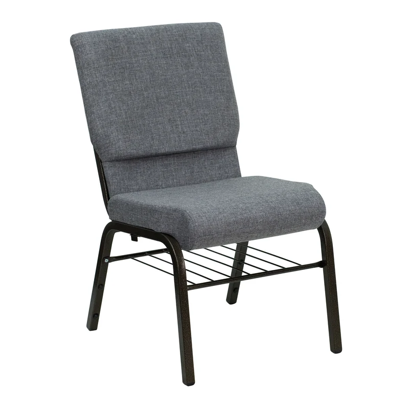 18.5"W Church/Reception Guest Chair with Book Rack