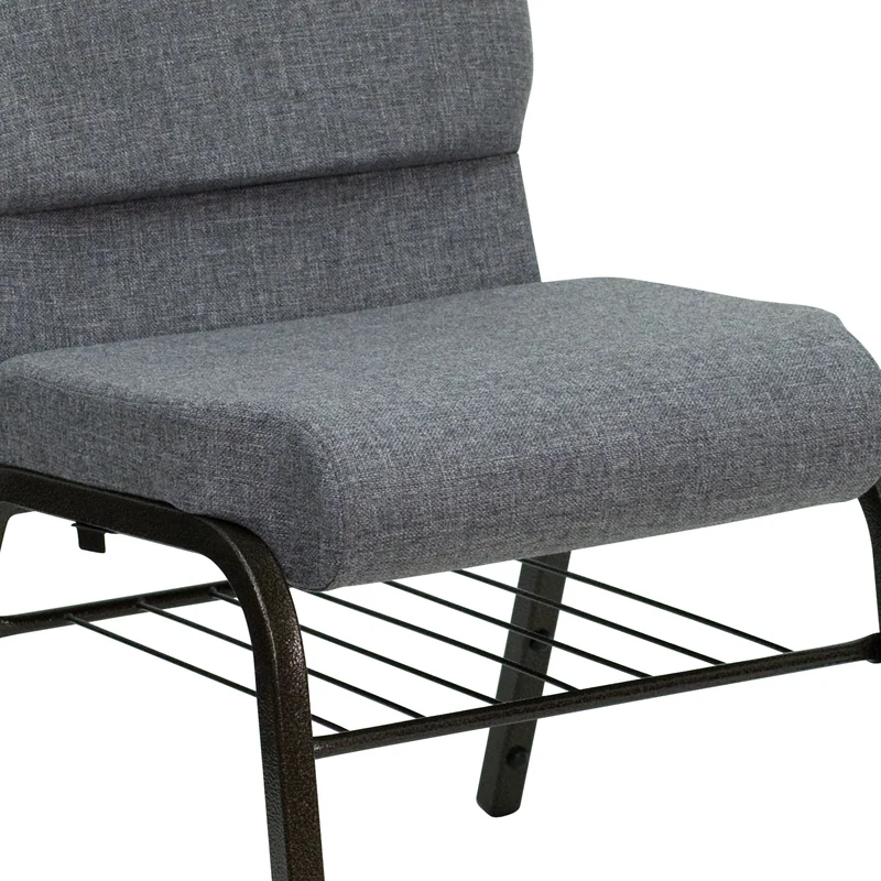 18.5"W Church/Reception Guest Chair with Book Rack