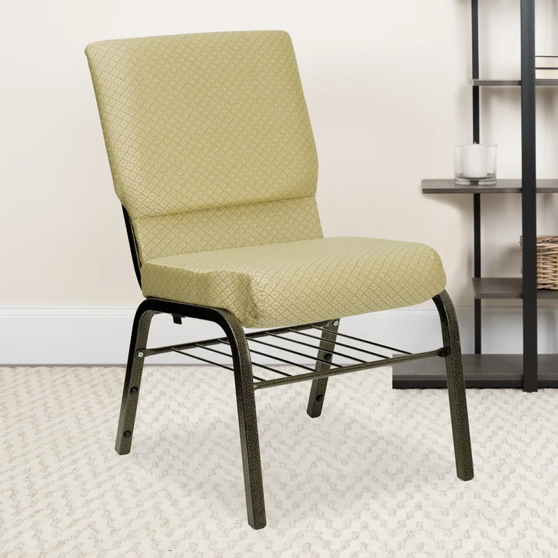 18.5"W Church/Reception Guest Chair with Book Rack