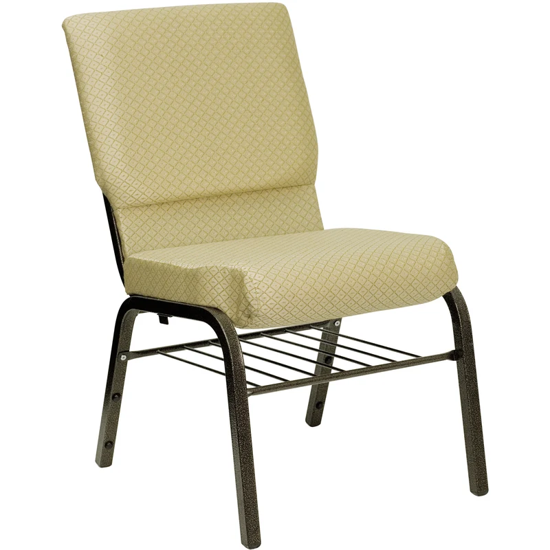 18.5"W Church/Reception Guest Chair with Book Rack