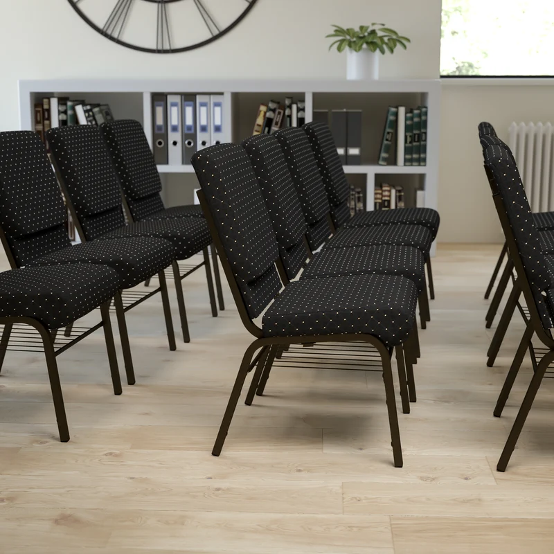 18.5"W Church/Reception Guest Chair with Book Rack