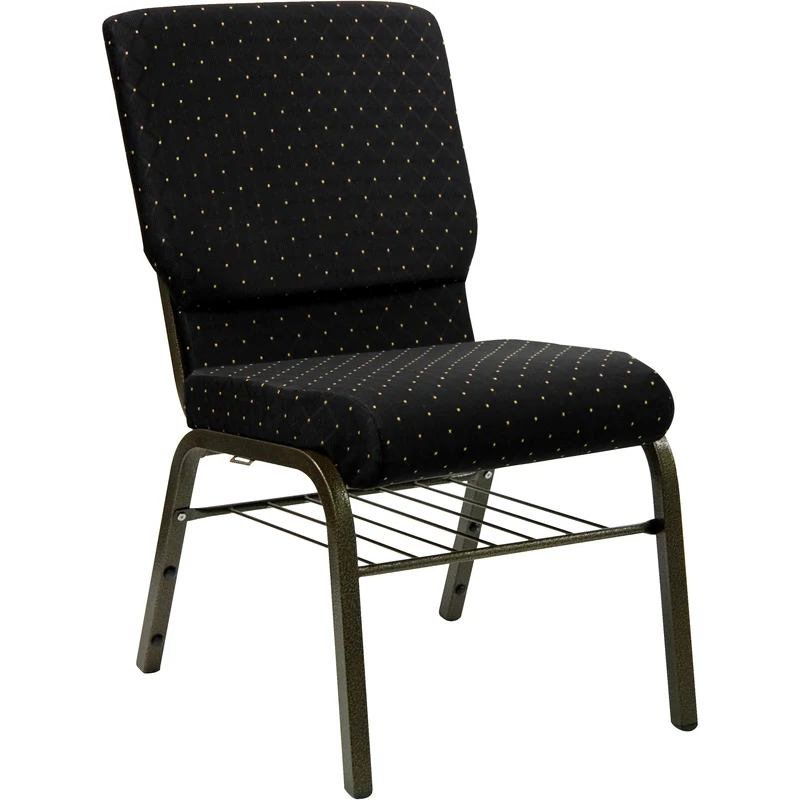 18.5"W Church/Reception Guest Chair with Book Rack