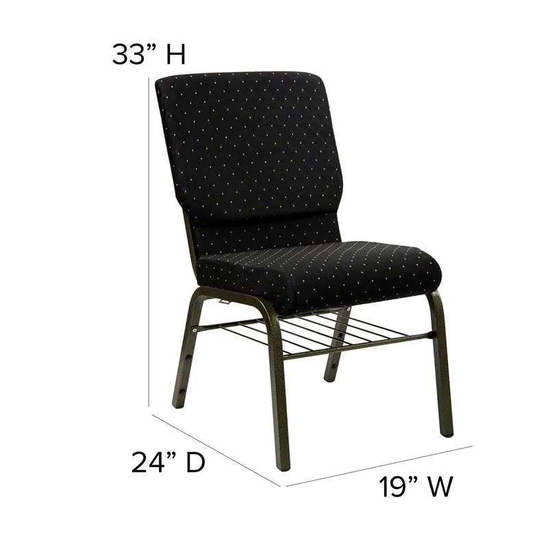 18.5"W Church/Reception Guest Chair with Book Rack