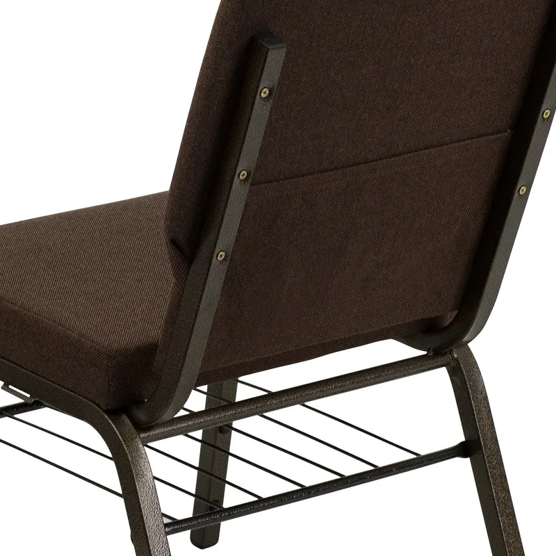 18.5"W Church/Reception Guest Chair with Book Rack