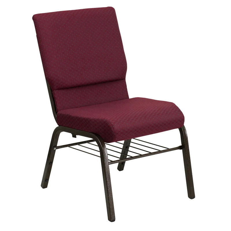 18.5"W Church/Reception Guest Chair with Book Rack