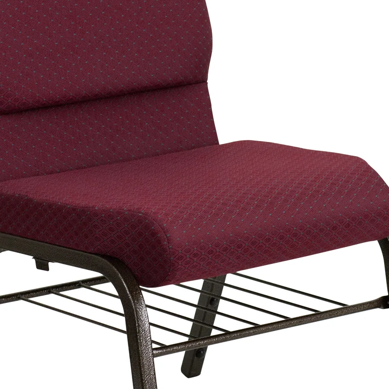 18.5"W Church/Reception Guest Chair with Book Rack