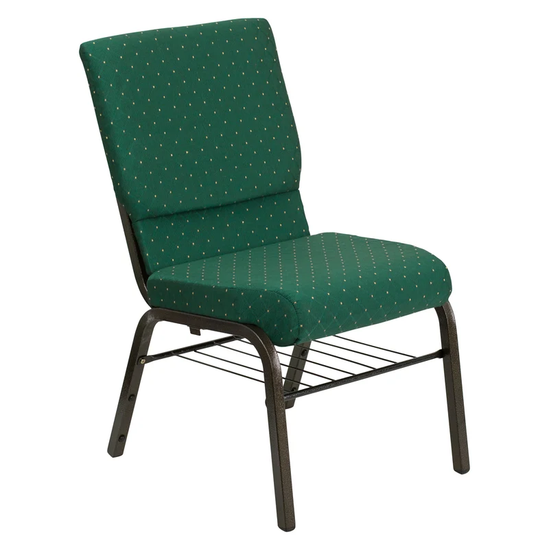 18.5"W Church/Reception Guest Chair with Book Rack