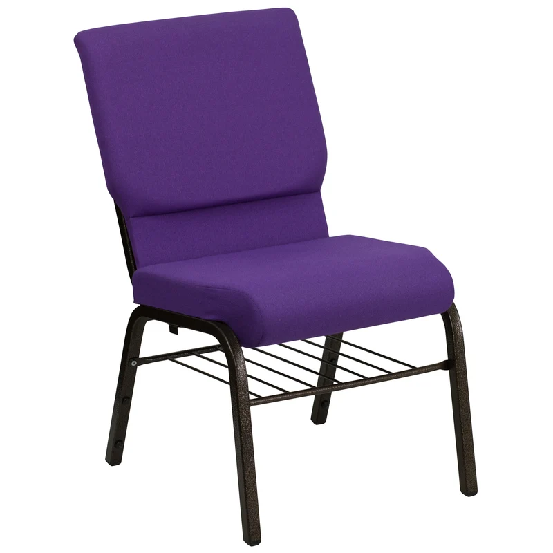 18.5"W Church/Reception Guest Chair with Book Rack