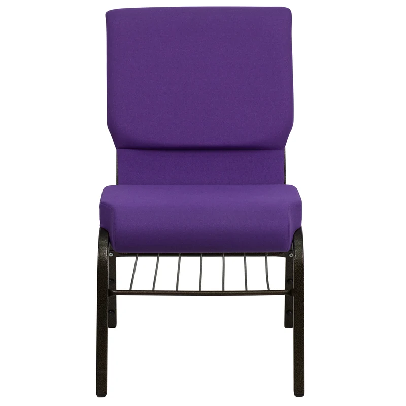 18.5"W Church/Reception Guest Chair with Book Rack