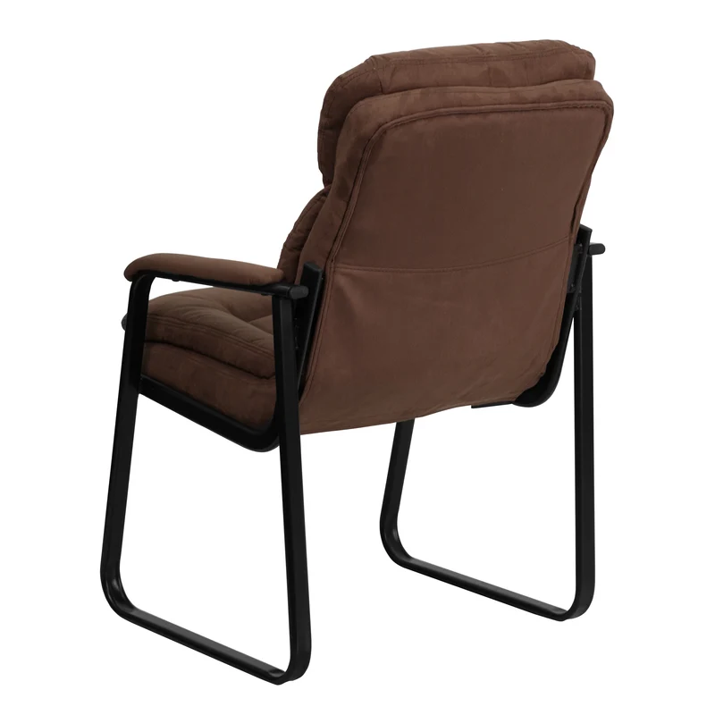 Executive Side Reception Chair with Lumbar Support and Sled Base