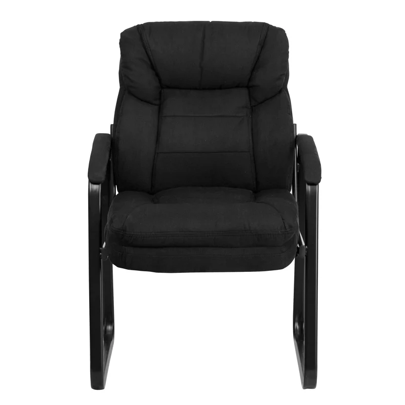Executive Side Reception Chair with Lumbar Support and Sled Base