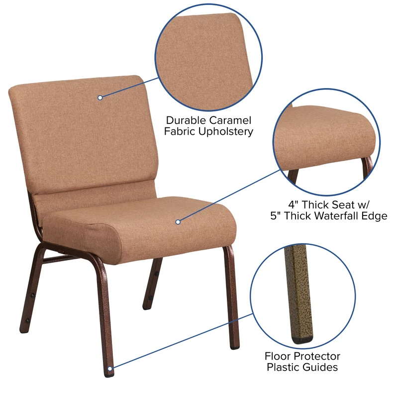 21"W Stackable Church/Reception Guest Chair