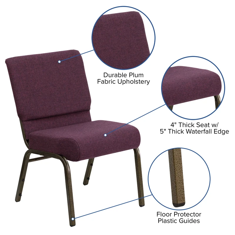 21"W Stackable Church/Reception Guest Chair
