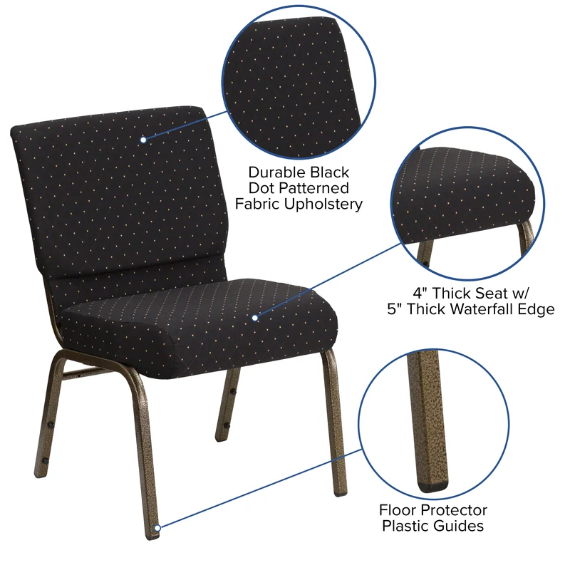 21"W Stackable Church/Reception Guest Chair