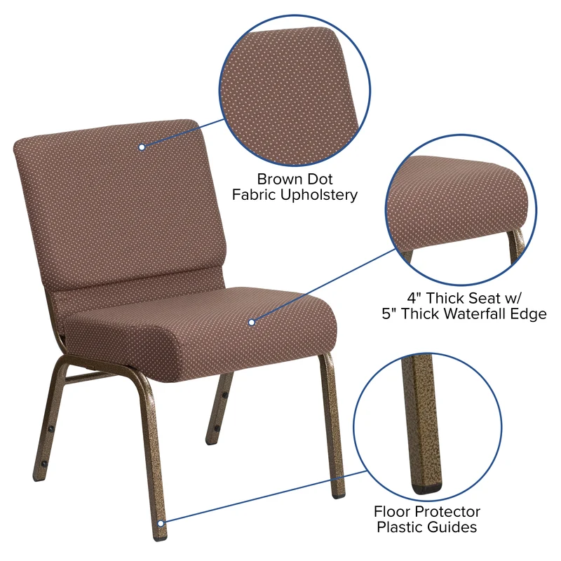 21"W Stackable Church/Reception Guest Chair