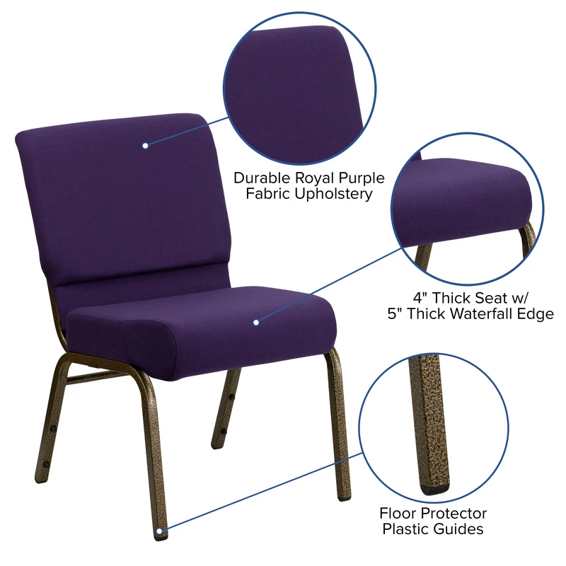 21"W Stackable Church/Reception Guest Chair