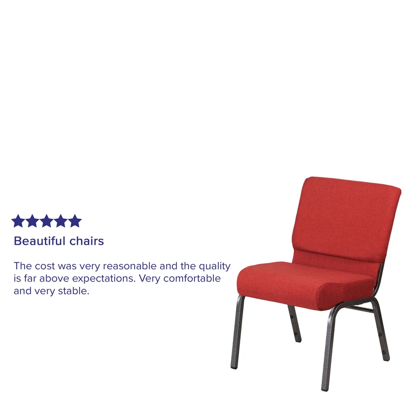 18.5"W Stackable Church/Reception Guest Chair