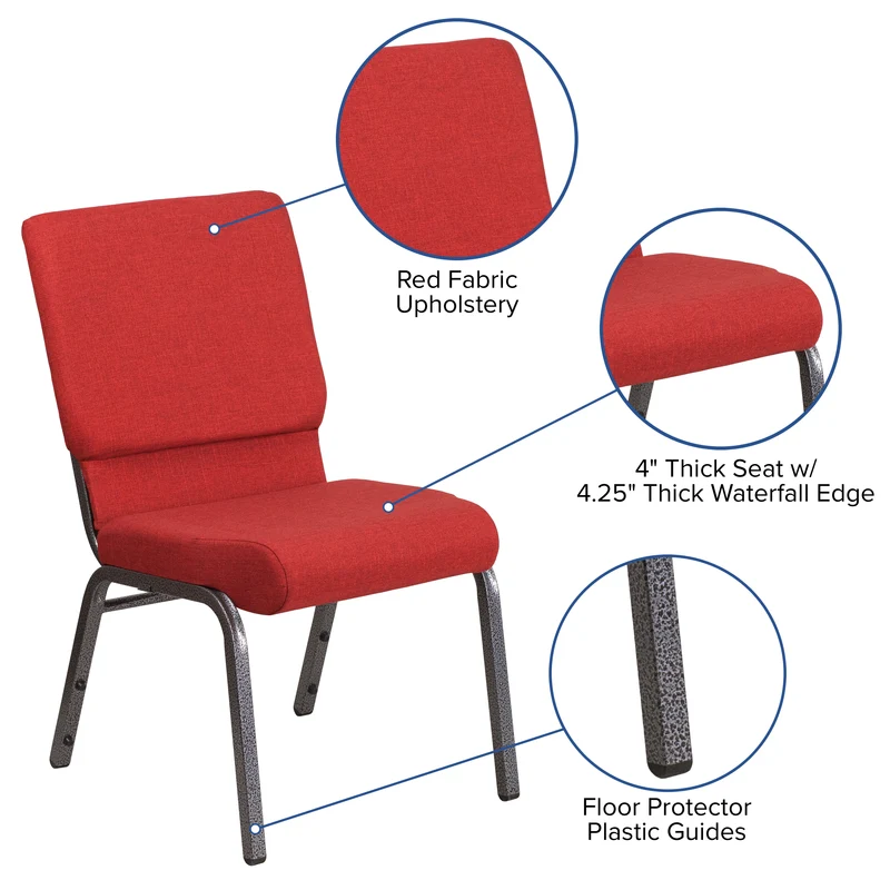 18.5"W Stackable Church/Reception Guest Chair