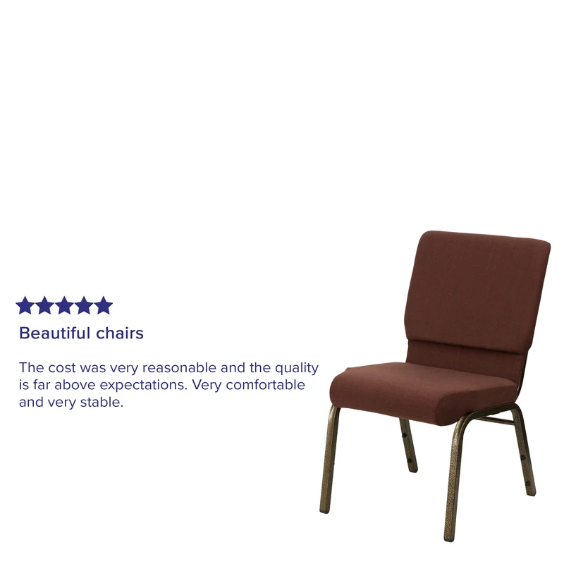 18.5"W Stackable Church/Reception Guest Chair