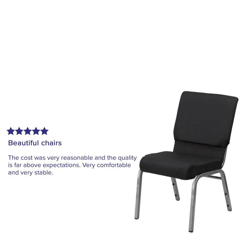 18.5"W Stackable Church/Reception Guest Chair