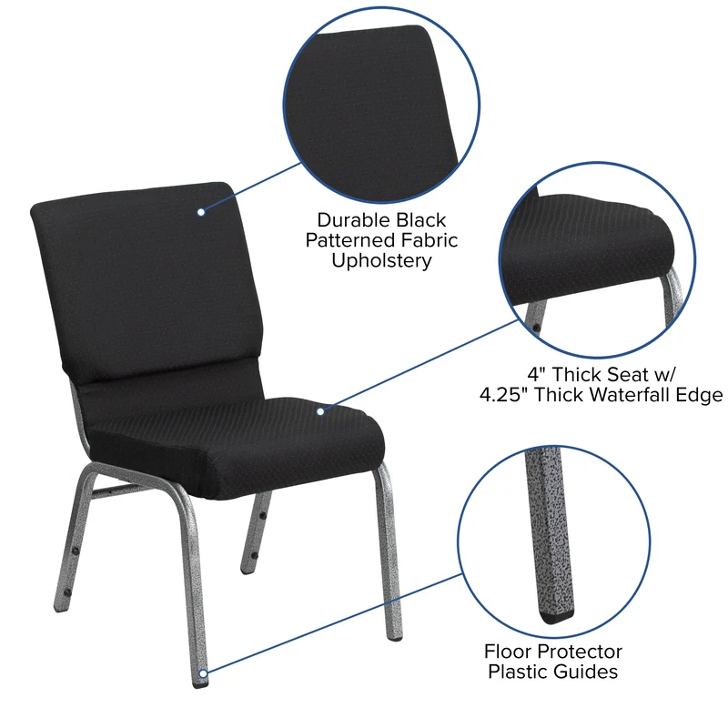 18.5"W Stackable Church/Reception Guest Chair