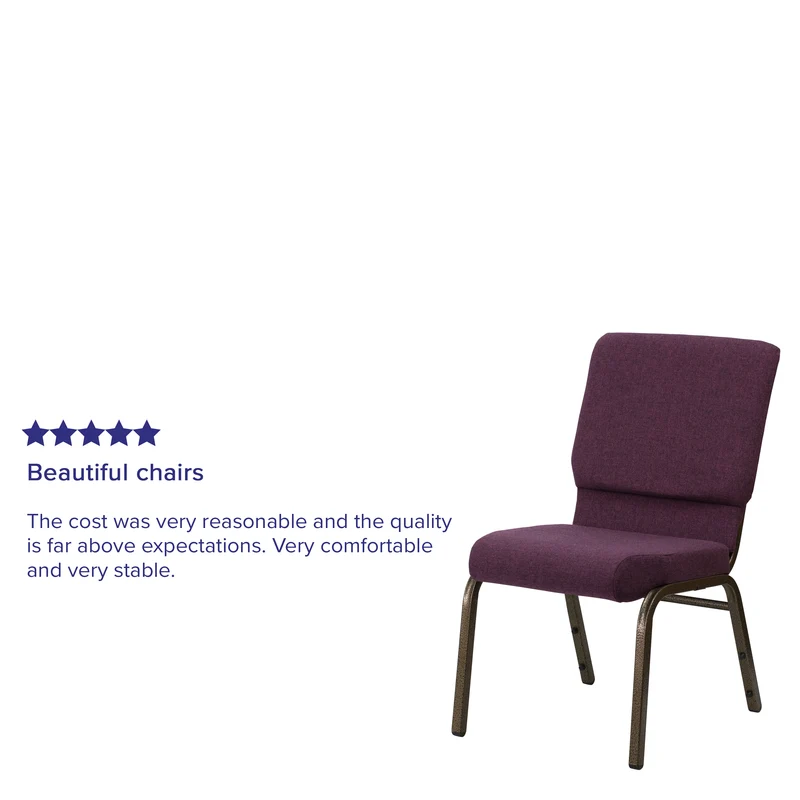 18.5"W Stackable Church/Reception Guest Chair