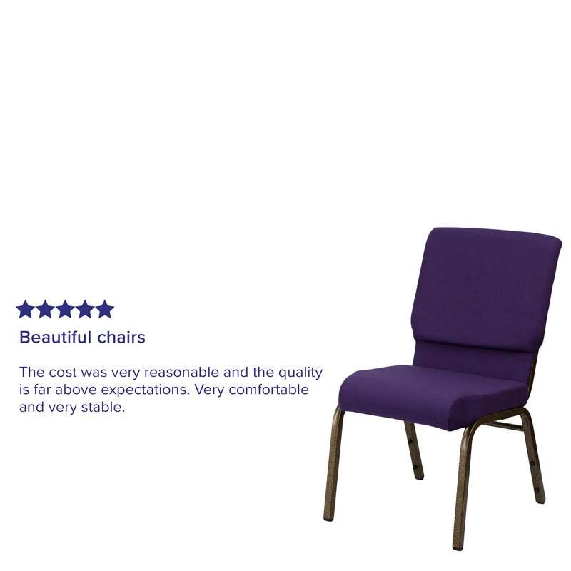 18.5"W Stackable Church/Reception Guest Chair