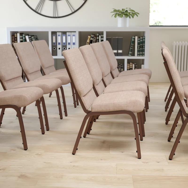 18.5"W Stackable Church/Reception Guest Chair