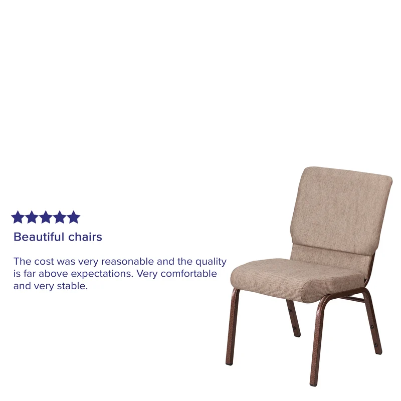 18.5"W Stackable Church/Reception Guest Chair