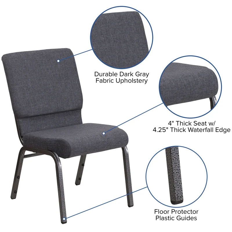 18.5"W Stackable Church/Reception Guest Chair